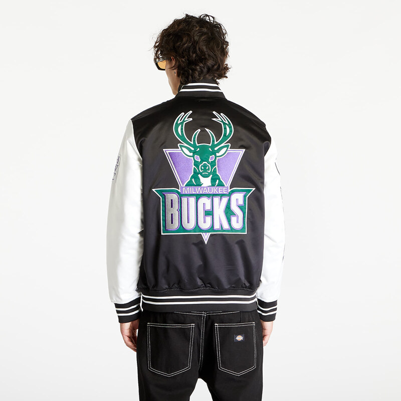 Pánská bunda Mitchell & Ness Milwaukee Bucks Team Origins Jacket Black