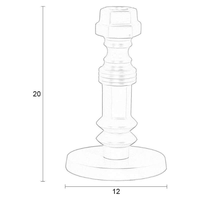 Černý kovový svícen ZUIVER TOTEM S