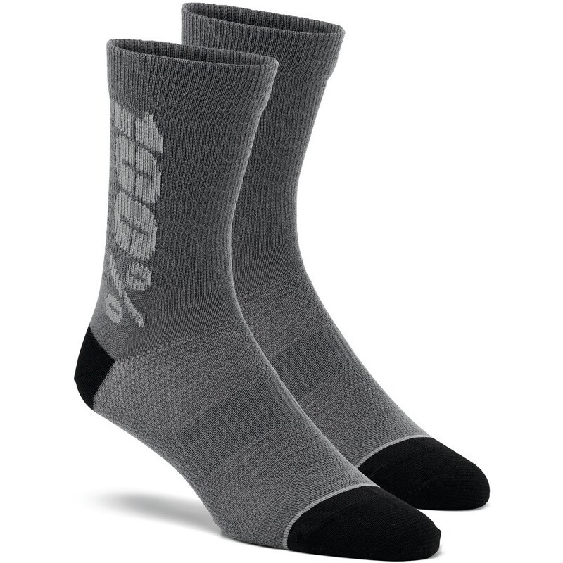 Ponožky RYTHYM Merino Wool 100% - USA (černá/šedá)