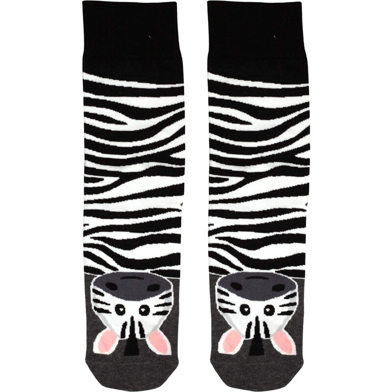 Intenso Veselé vysoké ponožky zebra 1979