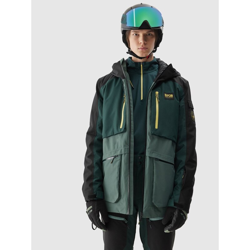 4F Pánská snowboardová bunda membrána 15000 - zelená