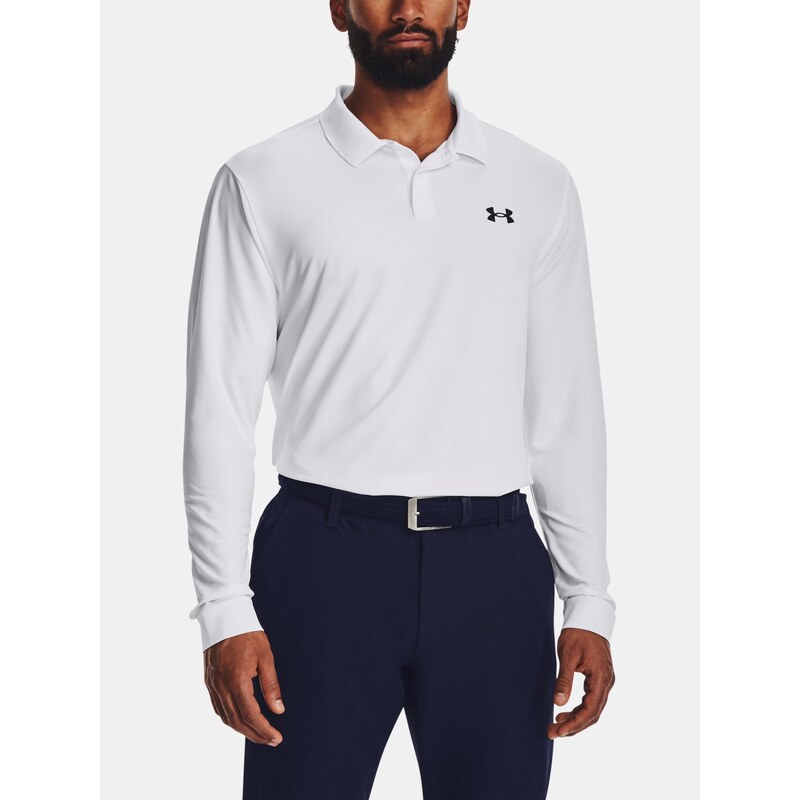 Under Armour Tričko UA Performance 3.0 LS Polo-WHT - Pánské