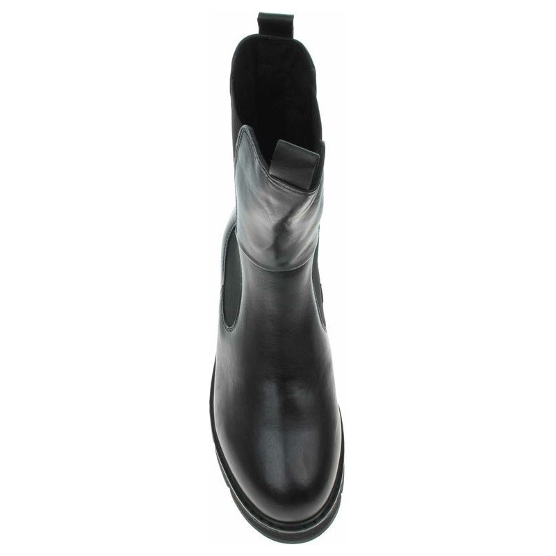 Černé kožené chelsea boty Marco Tozzi 26441