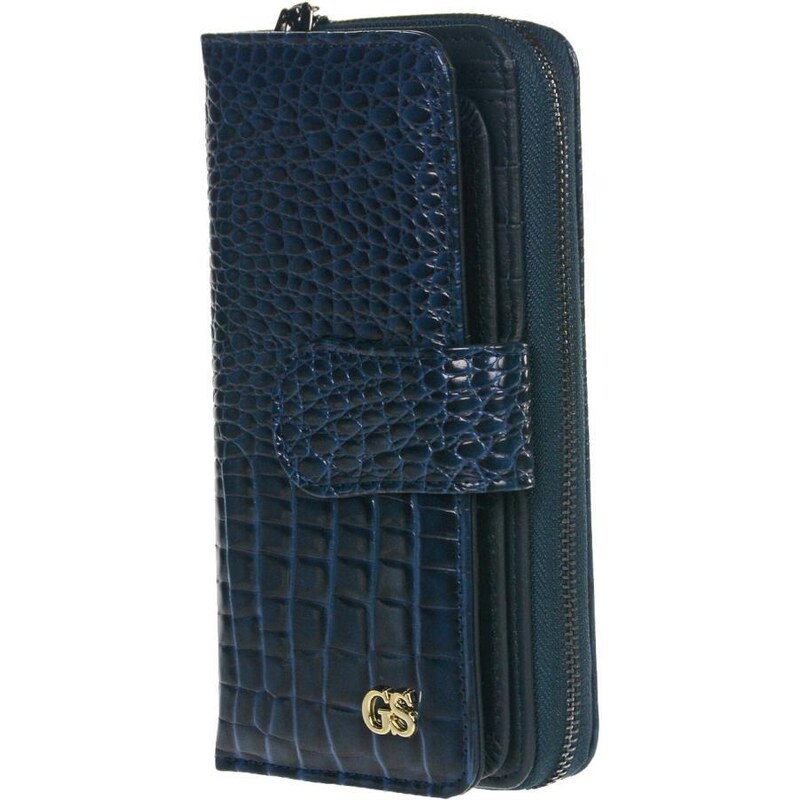 Barebag GROSSO Kožená dámská peněženka RFID modrá v dárkové krabičce