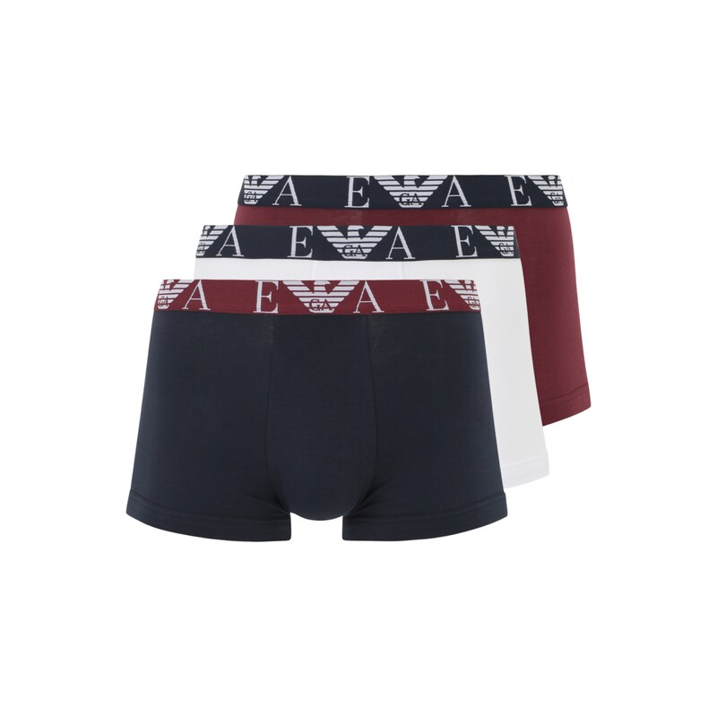 Emporio Armani Boxerky námořnická modř / bordó / černá / bílá