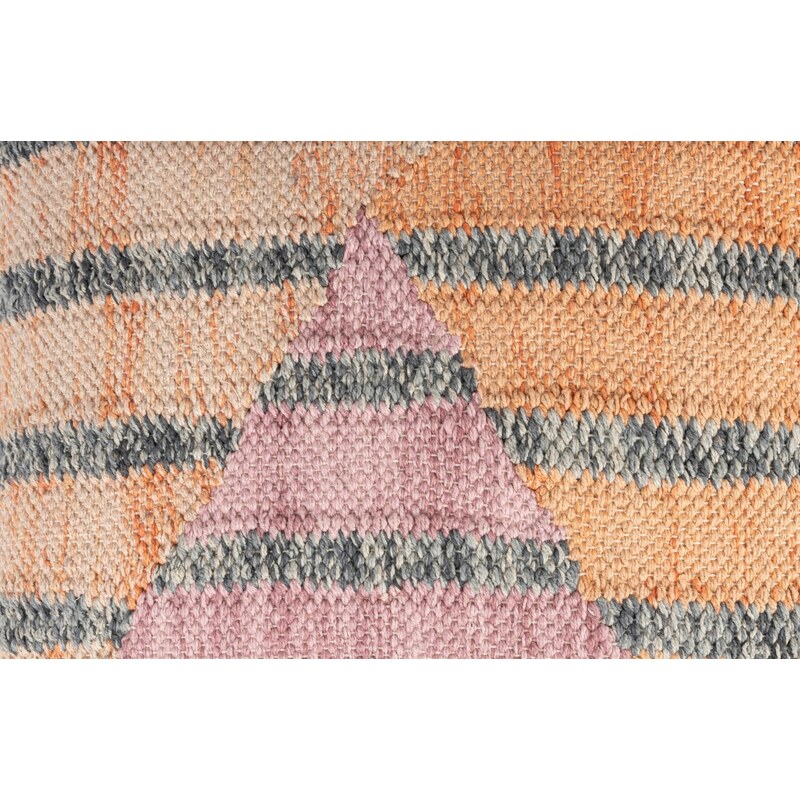 Oranžovo-růžový bavlněný polštář DUTCHBONE HAMPTON 45 x 45 cm