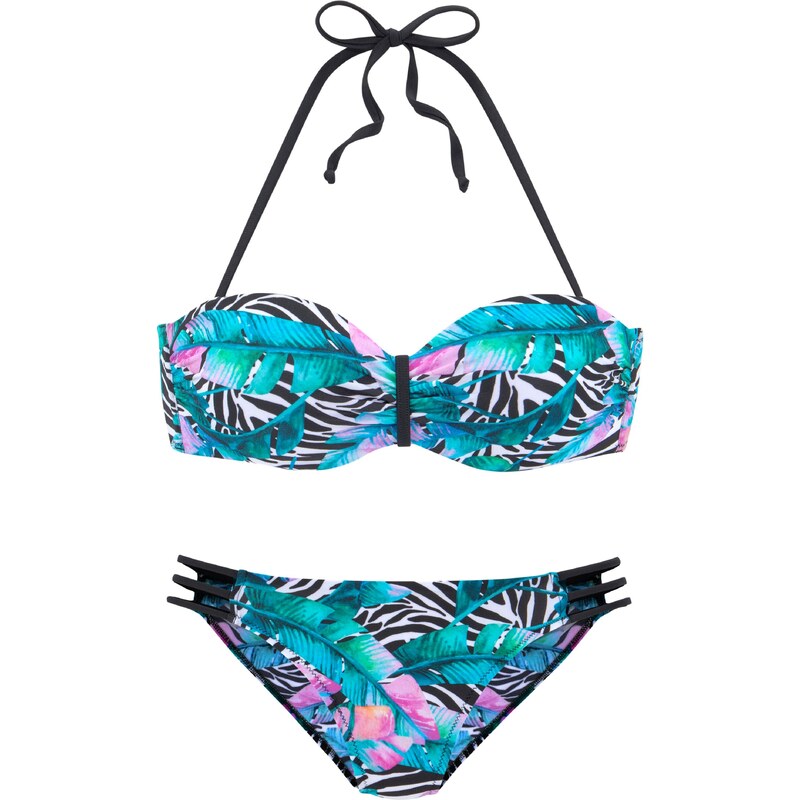 VIVANCE Bikiny azurová modrá / šeříková / černá / bílá 92336429
