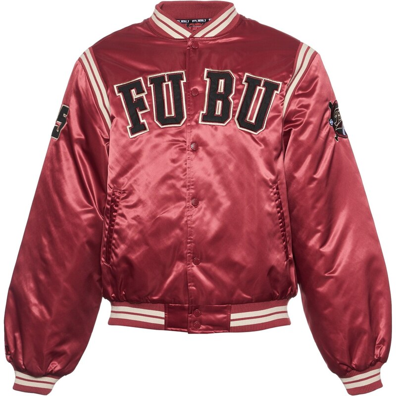 FUBU Přechodná bunda červená třešeň / černá / bílá