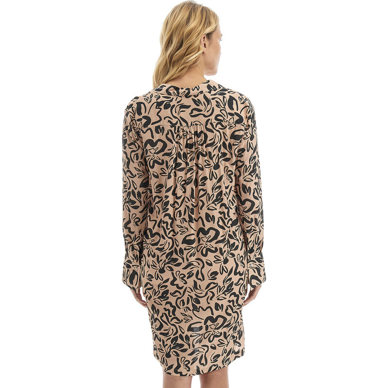 ŠATY LA MARTINA WOMAN DRESS L/S PRINTED POPLIN