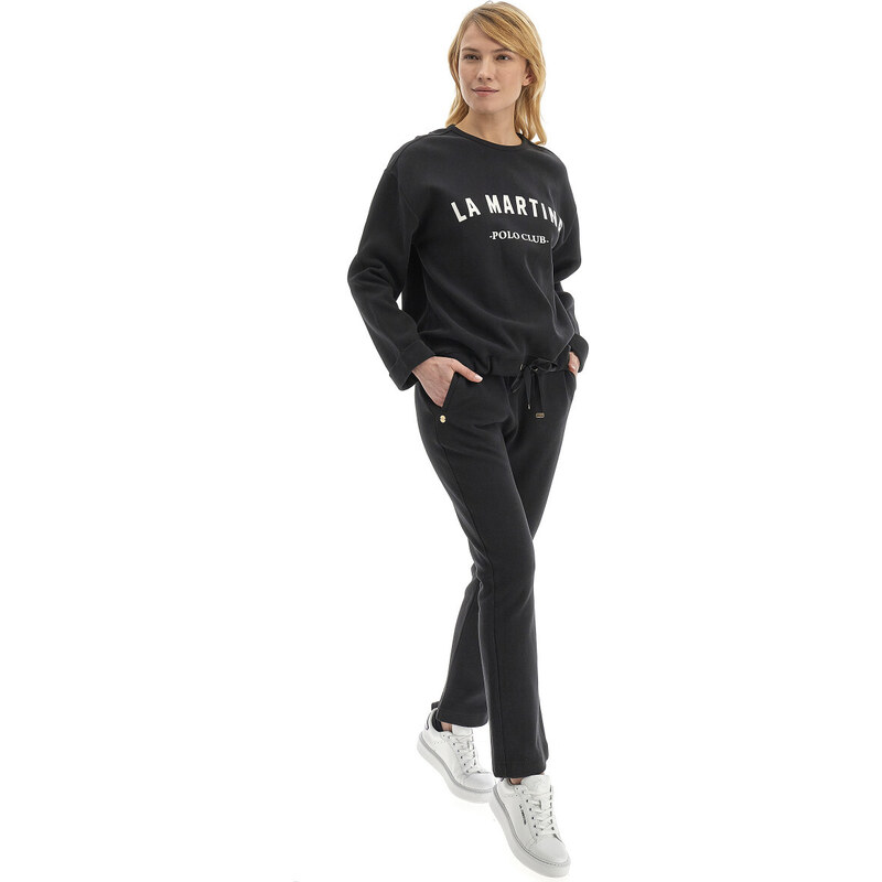 MIKINA LA MARTINA WOMAN FLEECE CREW NECK PEACHED