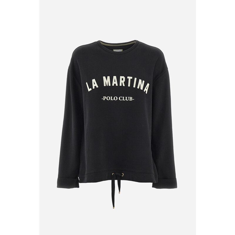 MIKINA LA MARTINA WOMAN FLEECE CREW NECK PEACHED