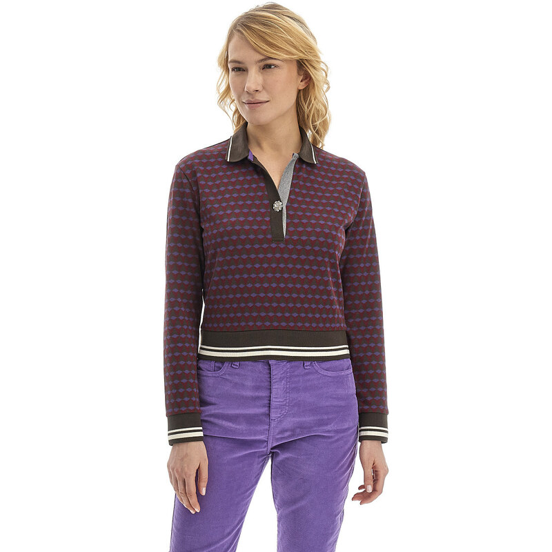 POLOKOŠILE LA MARTINA WOMAN POLO L/S JACQUARD INTERL