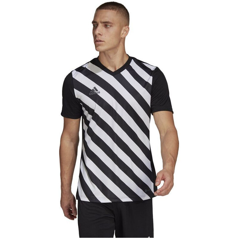 Černobílé pánské tričko Adidas Entrada 22 Graphic Jersey M HF0126, S i476_20937344