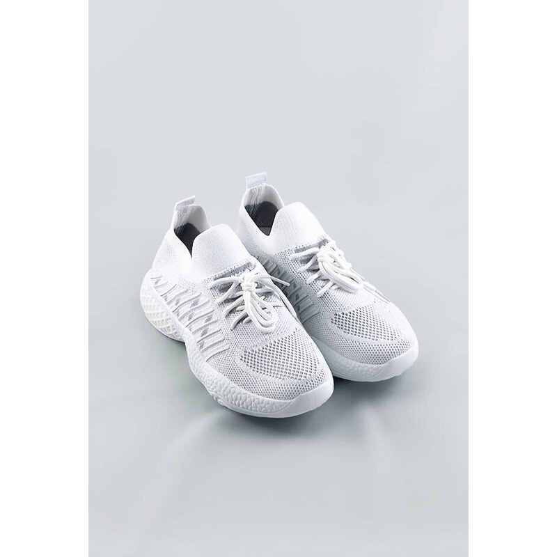 Bílé ažurové dámské sneakersy FEEBIT-ER, odcienie bieli ONE SIZE i392_19452-D
