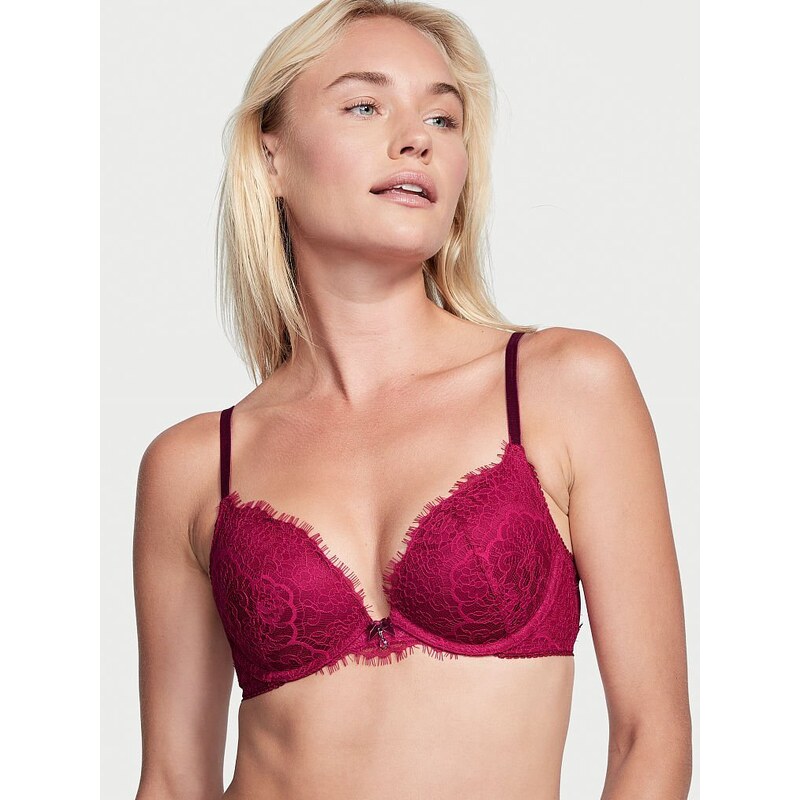 Victoria's Secret Push Up Podprsenka s krajkou a sametem