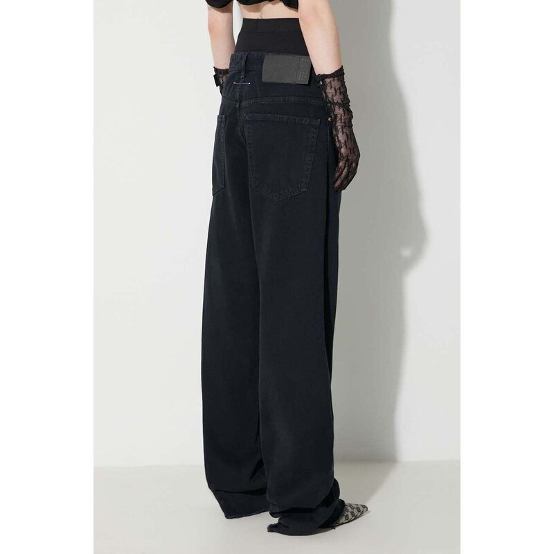 Džíny MM6 Maison Margiela Pants 5 Pockets dámské, high waist, S62LB0145