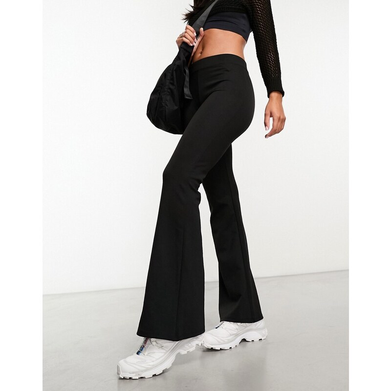 ONLY high waisted flares in black 105031131