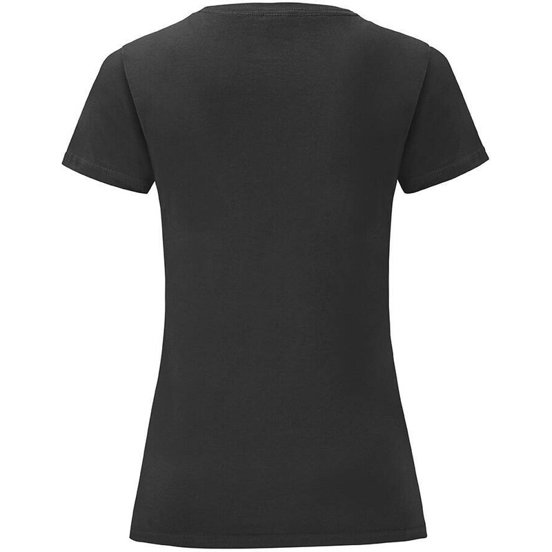 Iconic Black Women's T-shirt in combed cotton Fruit of the Loom