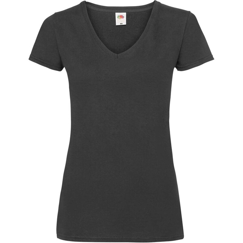 Black womens v-neck Valueweight Fruit of the Loom
