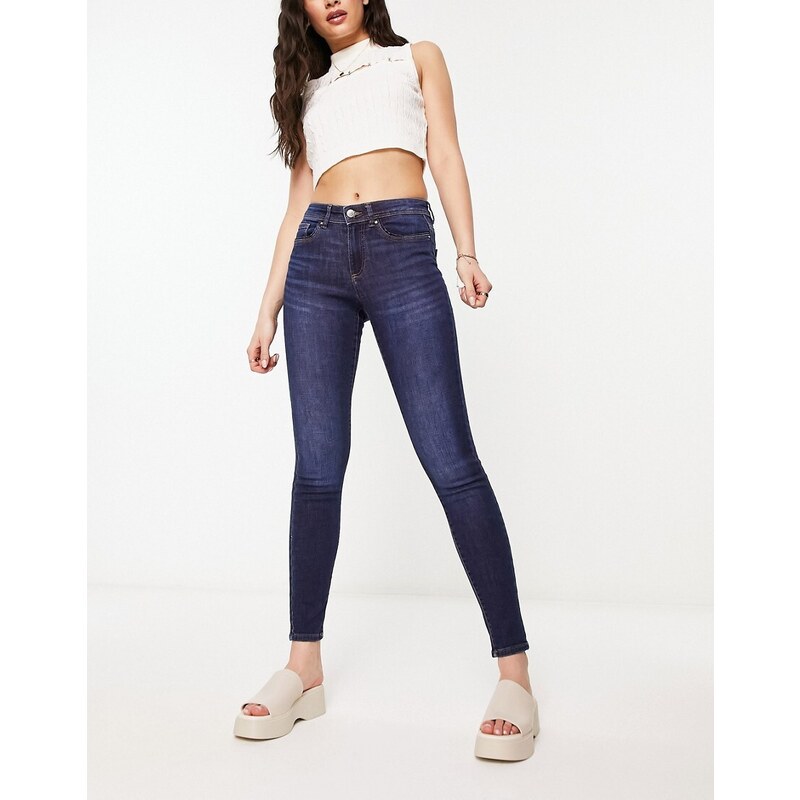 ONLY Wauw skinny jeans in dark blue 89662845