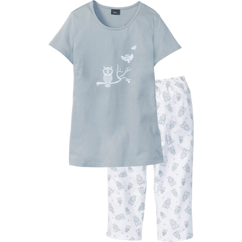 bonprix Capri pyžamo s krátkými rukávy šedá Žena 86414180