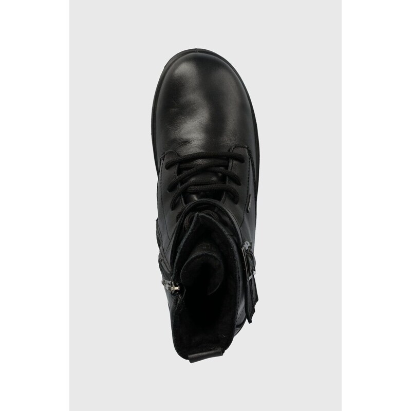 Dětské kožené boty Primigi černá barva