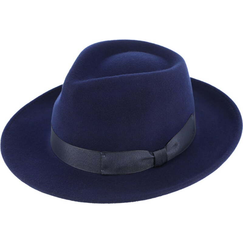 Kašmírový modrý luxusní klobouk Fiebig - limitovaná kolekce Fiebig
