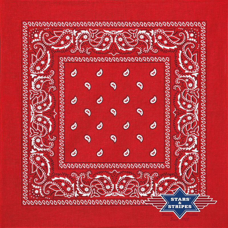 Stars and Stripes Bavlněný šátek - bandana (červená 02)
