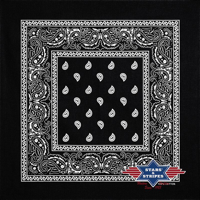 Stars and Stripes Bavlněný šátek - bandana (černá 03)