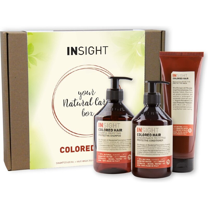 INSIGHT COLORED HAIR šampon 400 ml + kondicionér 400 ml + maska 250 ml dárková sada