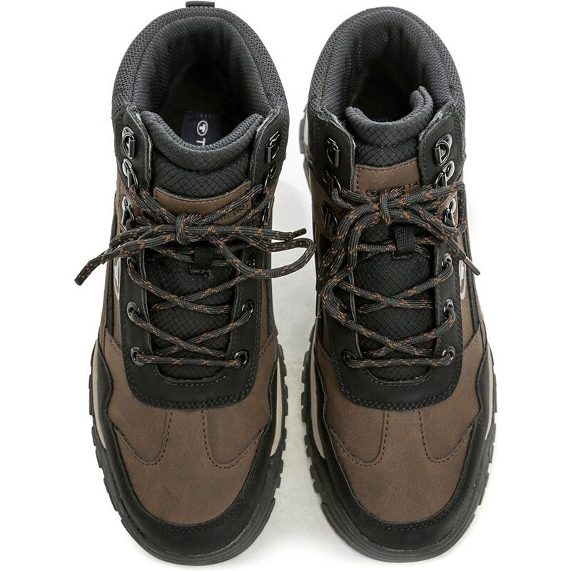 Tom Tailor 6380420004 černo hnědé pánské zimní boty