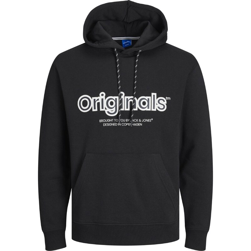 JACK & JONES Mikina JORLakewood černá / bílá