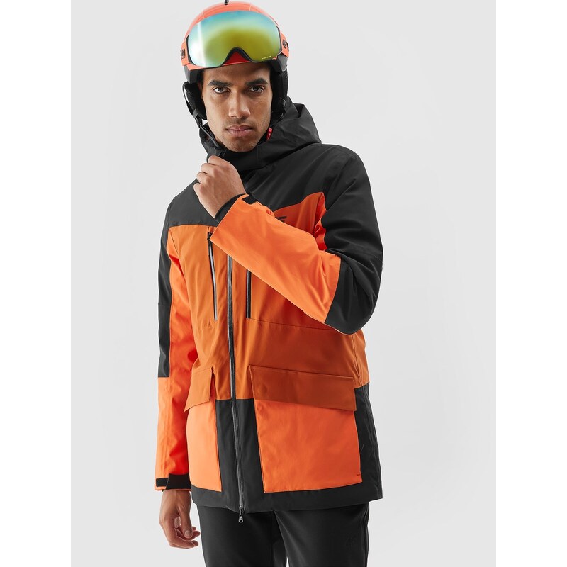 4F Pánská lyžařská bunda membrána 15000 - oranžová