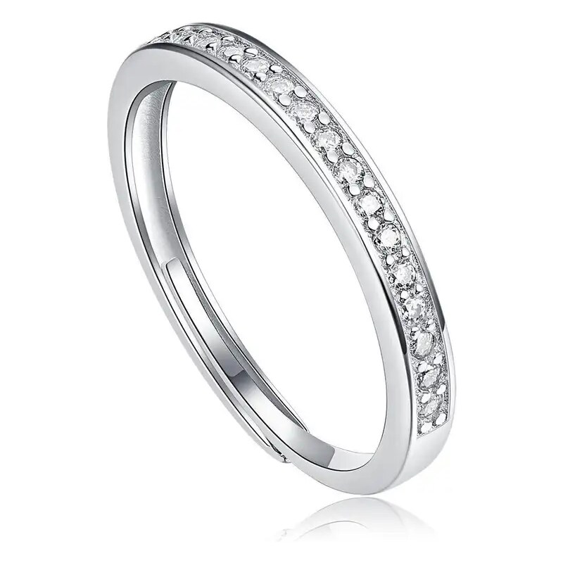 MAJYA Stříbrný nastavitelný prsten se zirkony CLARA 10349