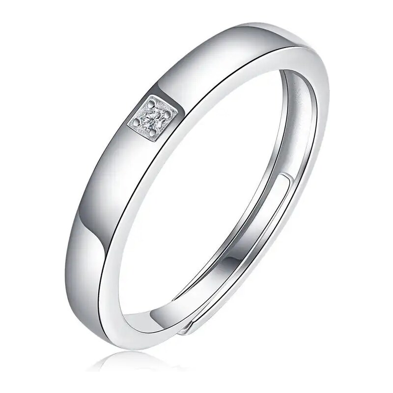 MAJYA Stříbrný nastavitelný prsten s kamínkem CLER 10350