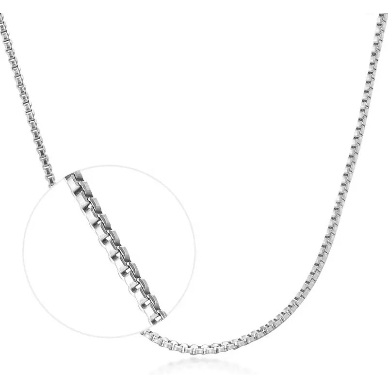 MAJYA Stříbrný řetízek DIEGO 45 cm | šířka 0,8 mm 10542 86260501
