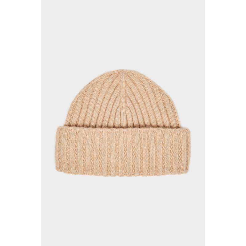 ČEPICE GANT RIBBED BEANIE hnědá None