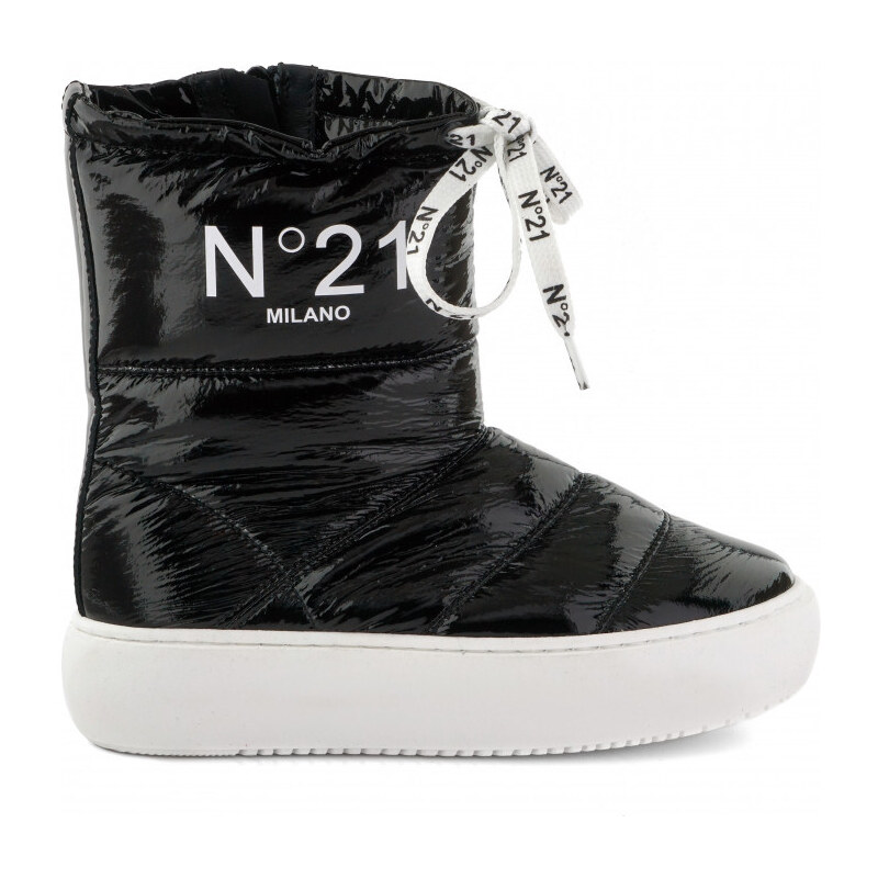 N°21 SNĚHULE NO21 PADDED AND QUILTED NYLON BOOTS WITH LOGO PRINT