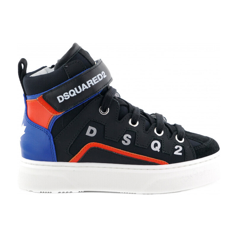 DSQUARED2 TENISKY DSQUARED BOXER HI-TOP SNEAKERS MATERIALS BLEND LACE UP