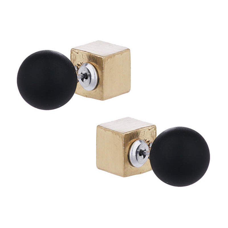Topshop Cube and Ball Front and Back Earrings