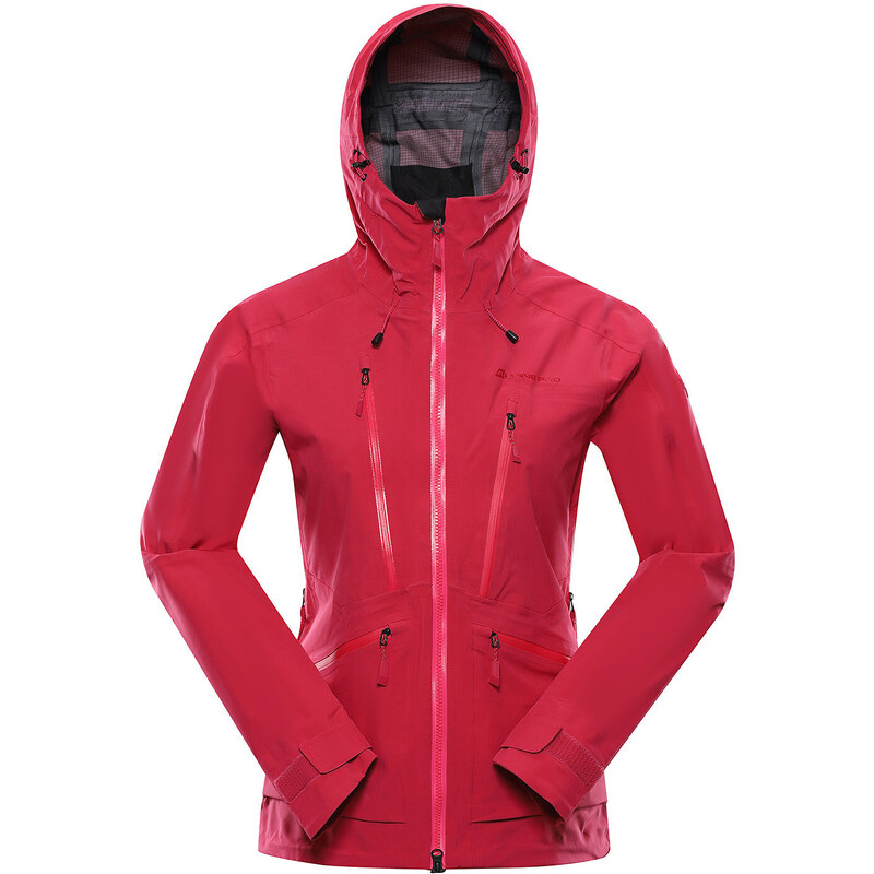 ALPINE PRO Dámská bunda s PTX membránou CORTA - tmavě růžová 86396136