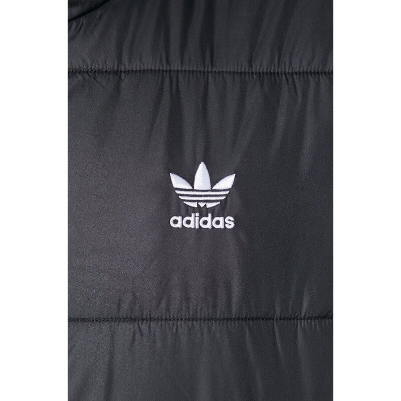 Bunda adidas Originals Adicolor Puffer dámská, černá barva, zimní, II8455