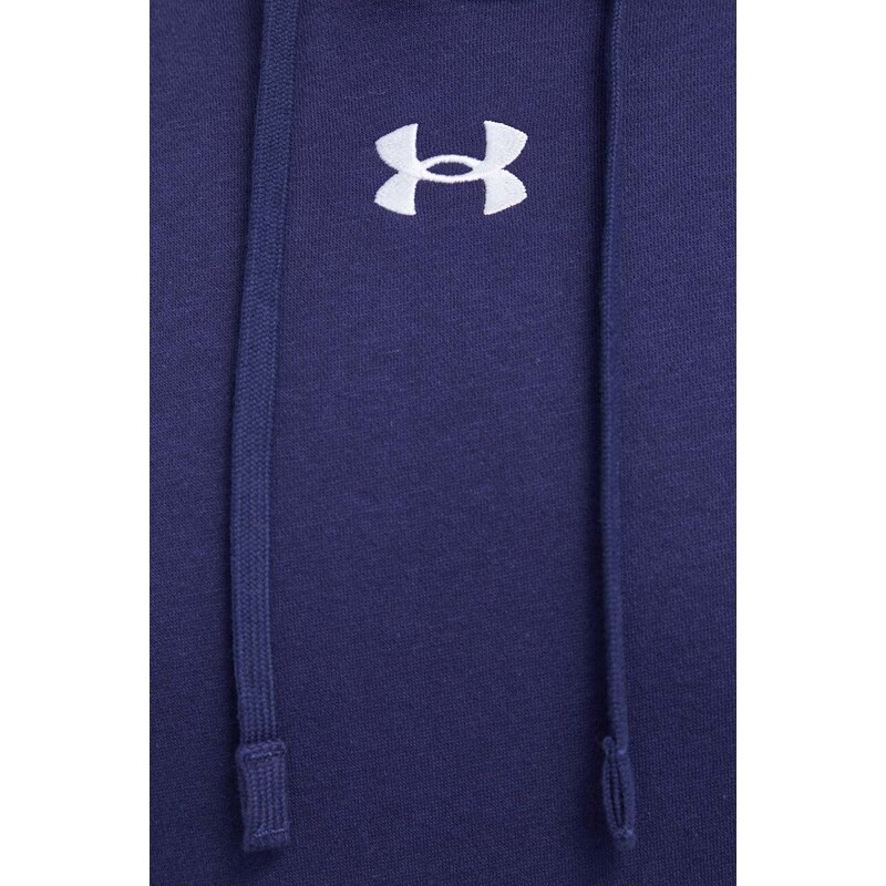 Mikina Under Armour pánská, tmavomodrá barva, s kapucí, hladká, 1379757