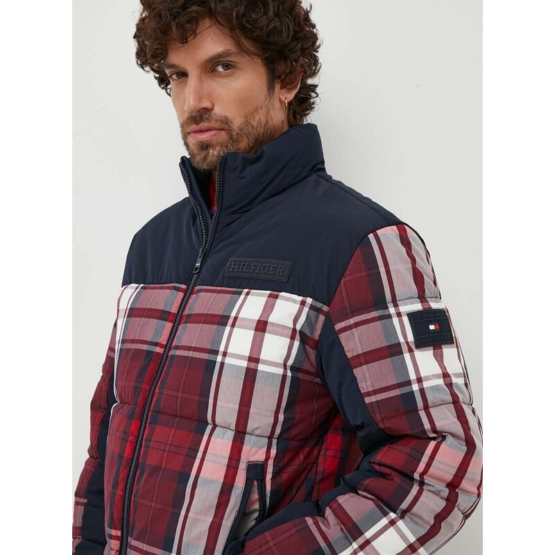 Bunda Tommy Hilfiger pánská, tmavomodrá barva, zimní