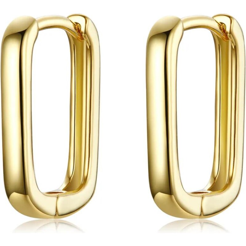 Olivie Stříbrné obdélníkové náušnice GOLD 7891