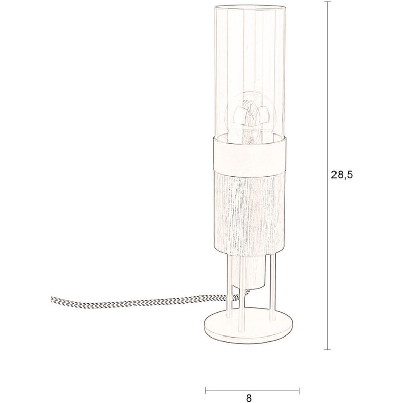 Černá skleněná stolní lampa DUTCHBONE MOMO