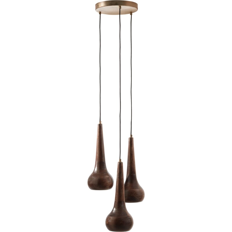Hoorns Ořechové závěsné světlo Mumba 33 cm