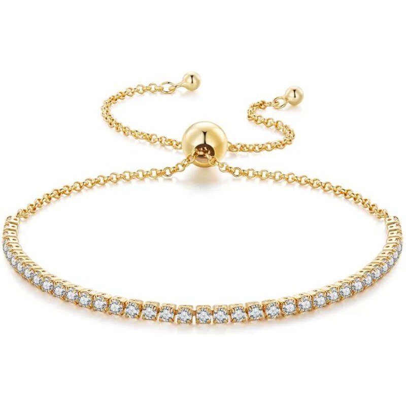 Olivie Stříbrný náramek GOLD 7900