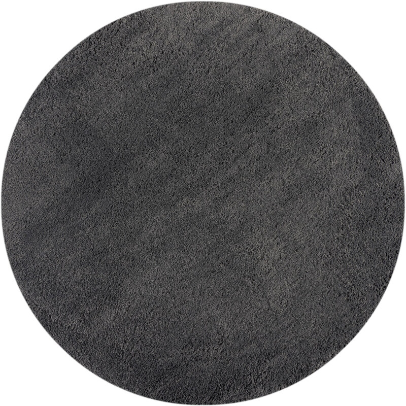 Flair Rugs koberce Kusový koberec Shaggy Teddy Charcoal kruh - 133x133 (průměr) kruh cm