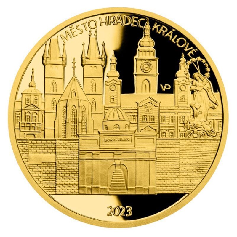 ČNB Zlatá mince 5000 Kč Hradec Králové 2023 Proof 234 - GLAMI.cz
